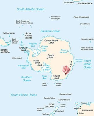 Riesenkrater in der Antarktis entdeckt